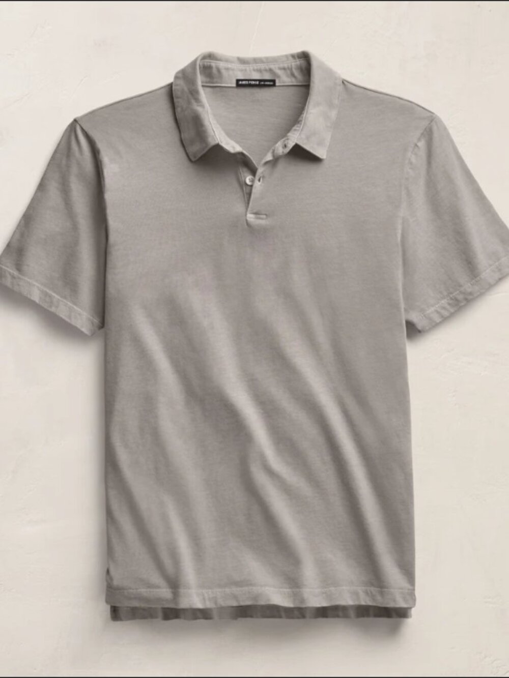 James Perse MSX3337 Sueded Jersey Polo Size 1 Light Gray Supima USA